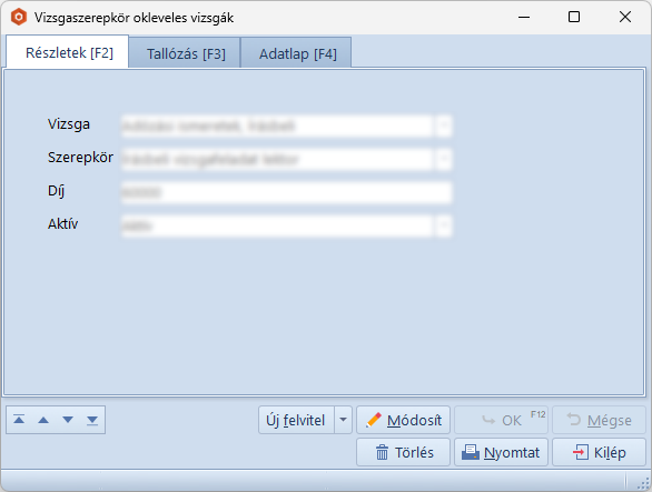 Vizsgaszerepkör Okleveles Vizsgák