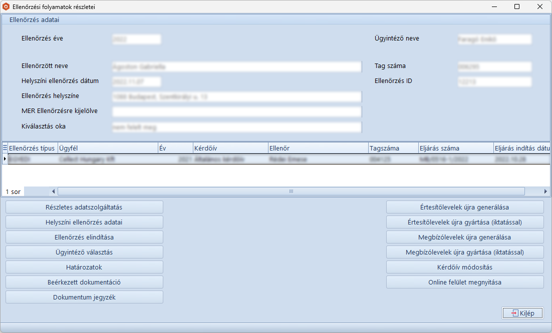 Ellenőrzési Folyamatok Részletei