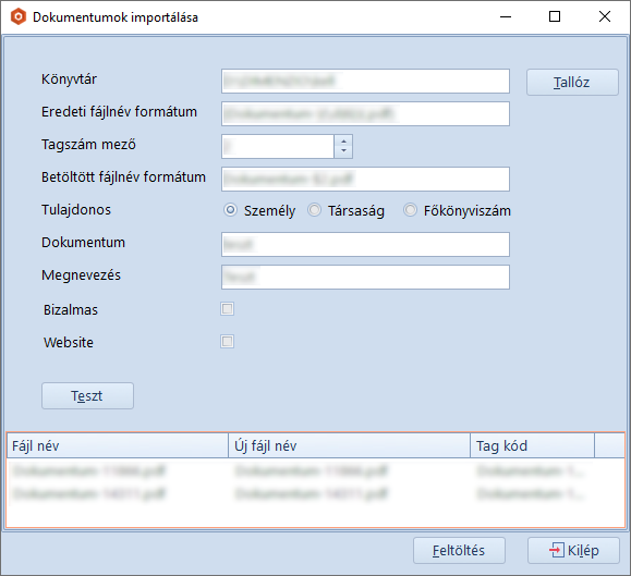 DokumentumokImportalasa