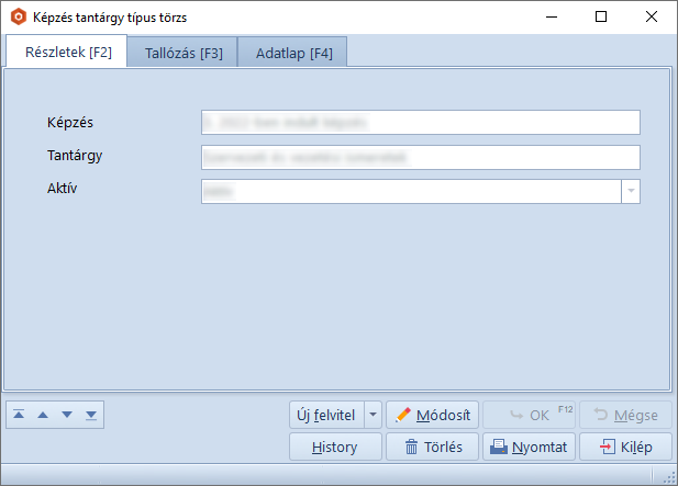 KepzesTantargyTipusTorzs