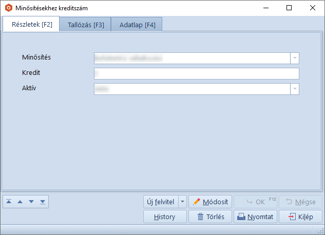 MinositeshezKreditszam