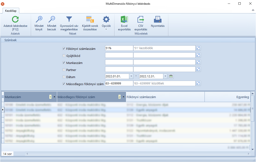 MultiDimenziosFokonyviLekerdezes