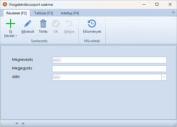 VizsgakerdescsoportSzakmai